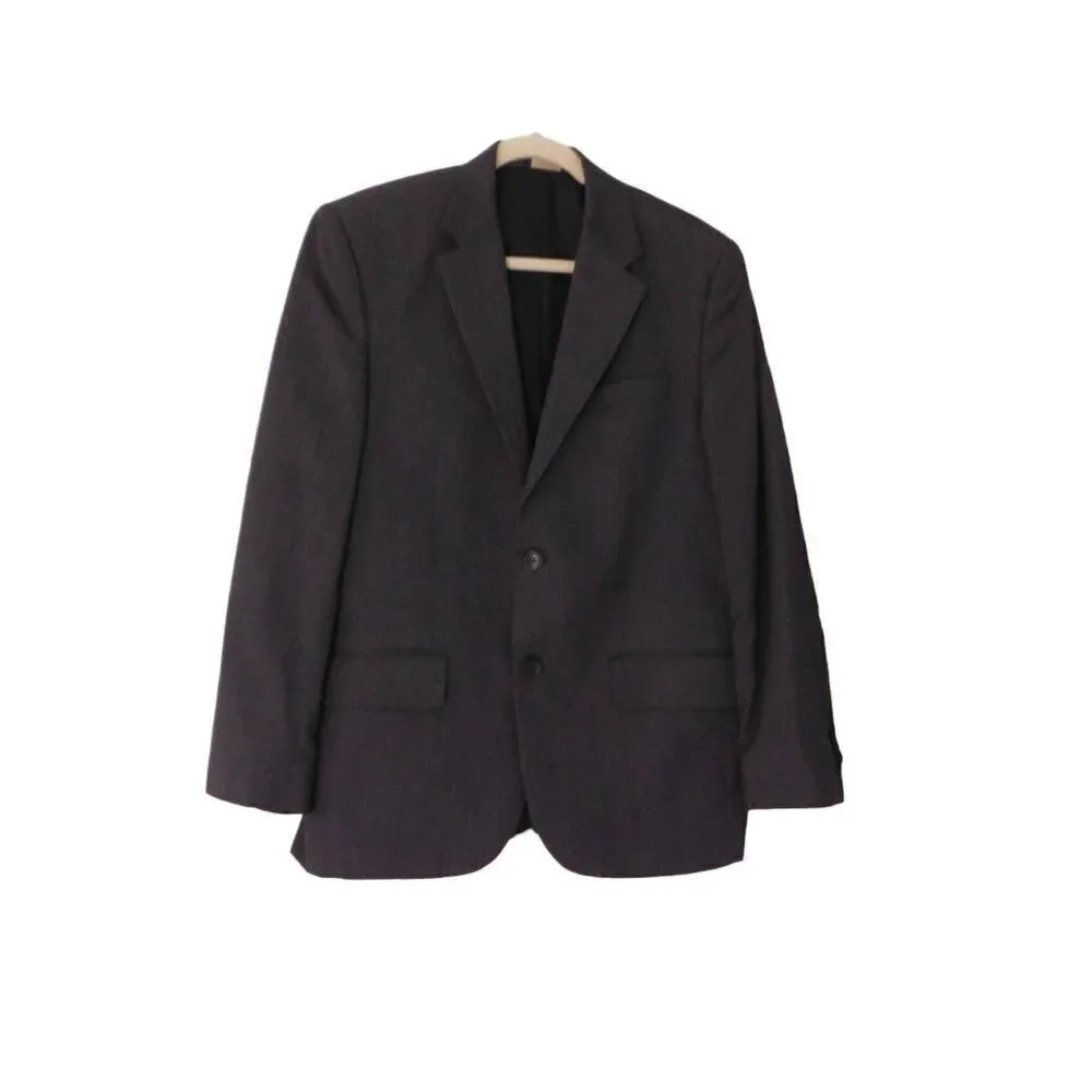 Banana Republic‎ Sport Coat Blazer Suit Jacket 100% wool 2 Button Size 40R Gray